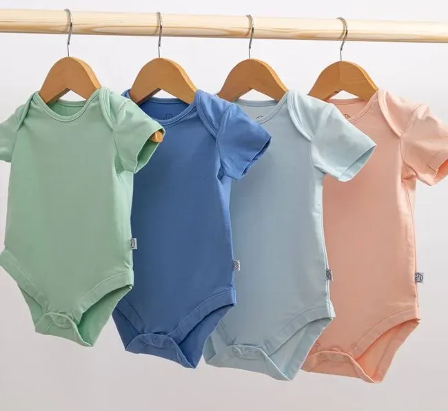 Neatly folded colorful children clothes