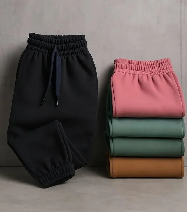 Neatly arranged folded linen clothes