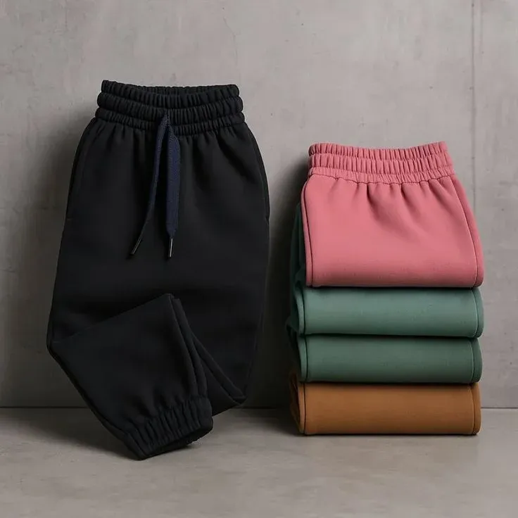 Neatly arranged folded linen clothes