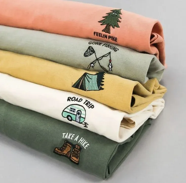 Premium folded T-shirts showing laundry care quality